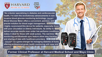 Clinclii™ GlucoSense laserové zariadenie na monitorovanie hladiny glukózy v krvi