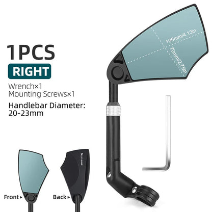 360° nastaviteľné zrkadlo na riadidlá bicykla