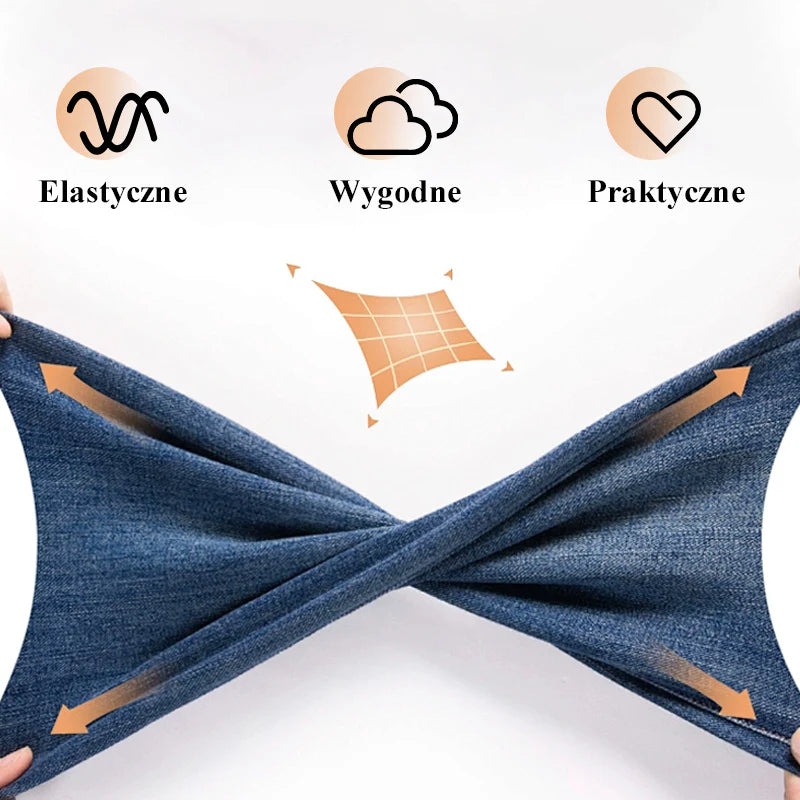 牛仔裤  01   ?Sprane jeansy ze stretchem podciągające brzuch i podnoszące biodra?