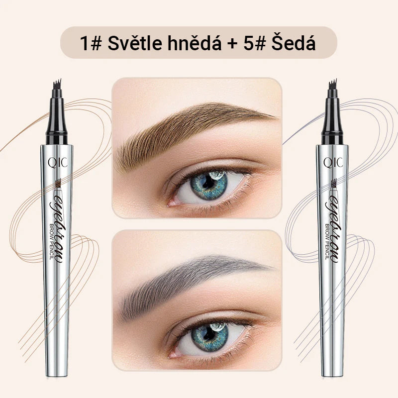 Viacúčelová ceruzka na obočie so 4 hrotmi (2 ks)