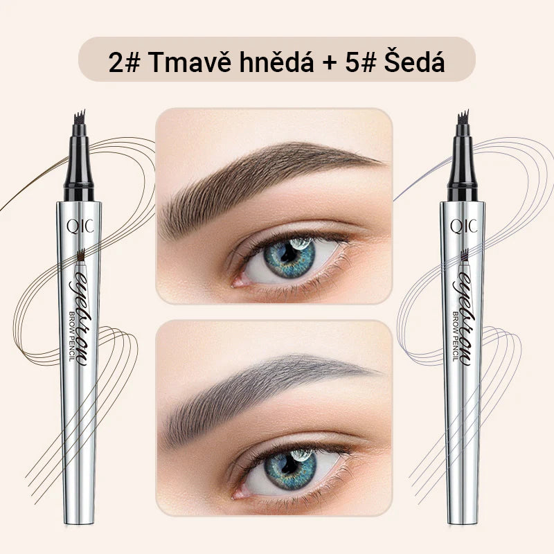 Viacúčelová ceruzka na obočie so 4 hrotmi (2 ks)