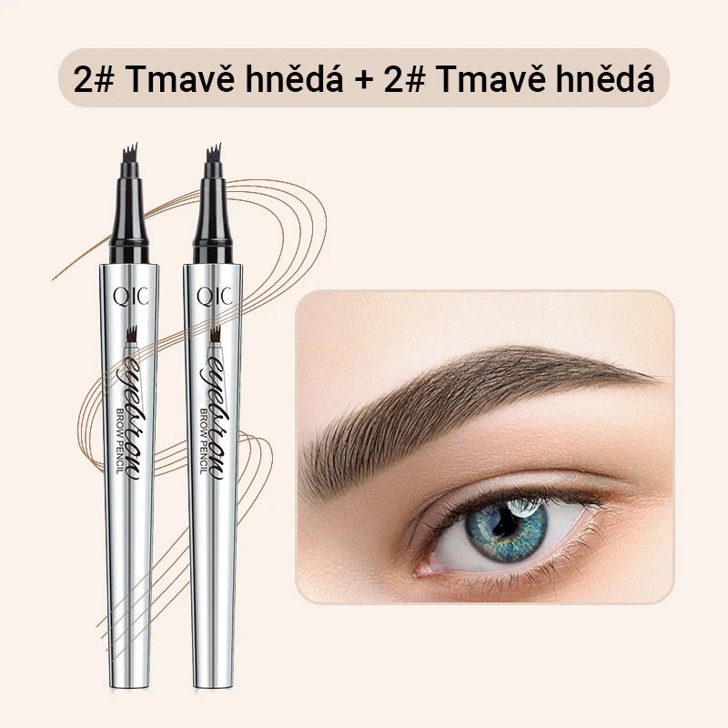 Viacúčelová ceruzka na obočie so 4 hrotmi (2 ks)