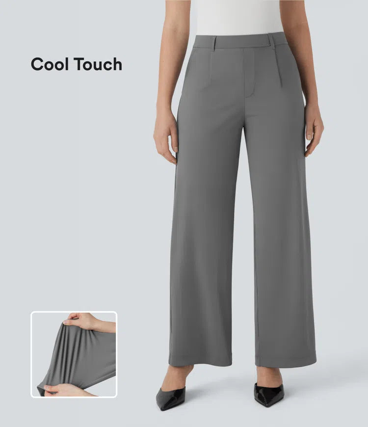 Loose-fit straight-leg pants