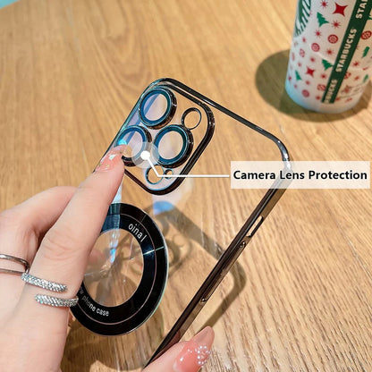 Transparentné magnetické púzdro pre iPhone