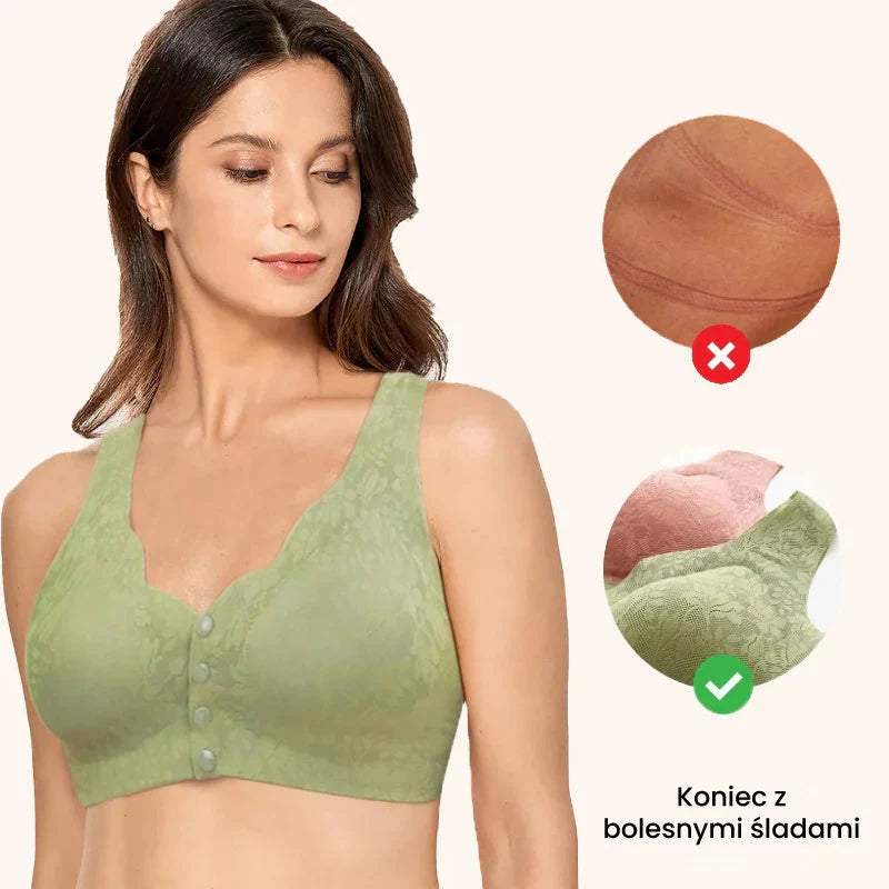 Pohodlná čipkovaná podprsenka na gombíky pre väčšie veľkosti