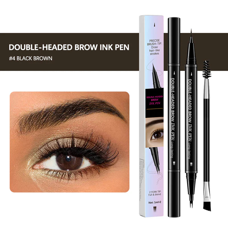 【Kúp 1 a získaj 1 zadarmo】☔Obojstranná ceruzka na obočie a štetec