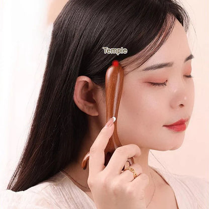 Šesťlaločný energetický masážny hrebeň