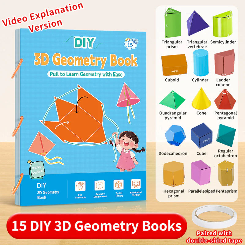 Učebnica o 3D geometrii s ťahaním šnúrok