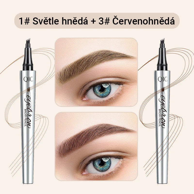 Viacúčelová ceruzka na obočie so 4 hrotmi (2 ks)