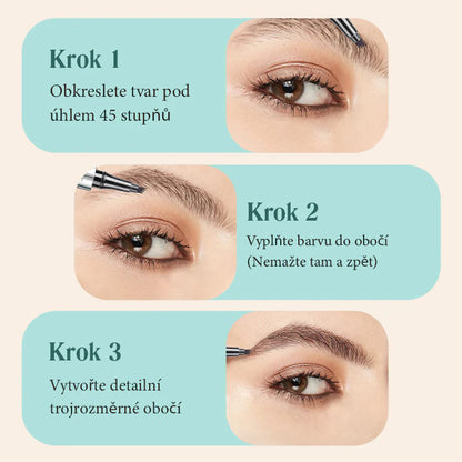 Viacúčelová ceruzka na obočie so 4 hrotmi (2 ks)