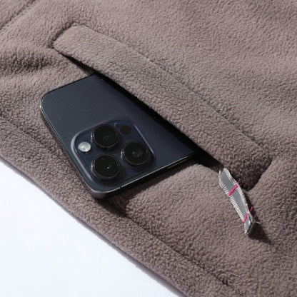 Pánska teplá bunda s kapucňou z umelého flísu s dvojitou stranou