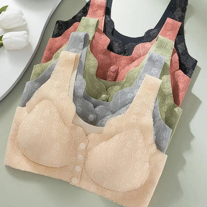 Pohodlná čipkovaná podprsenka na gombíky pre väčšie veľkosti