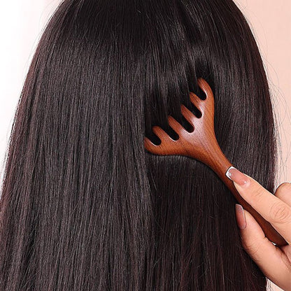 Šesťlaločný energetický masážny hrebeň