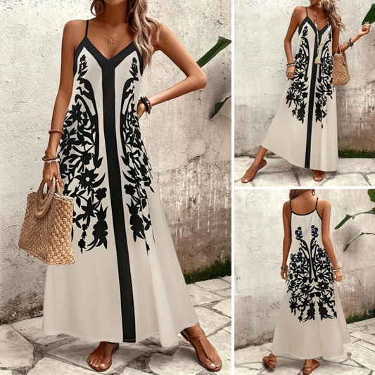 Dlhé, vzdušné maxi šaty s tenkými ramienkami