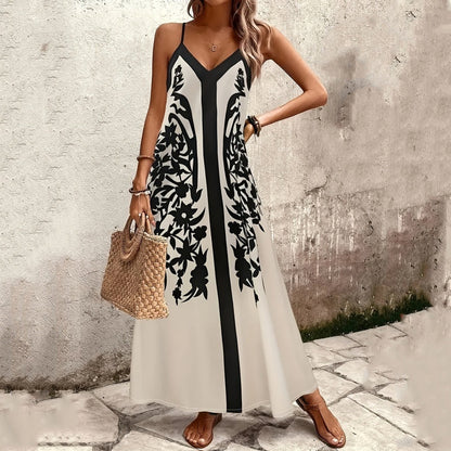 Dlhé, vzdušné maxi šaty s tenkými ramienkami