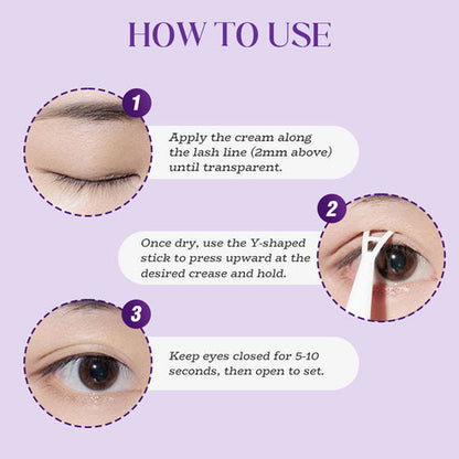 Dlhotrvajúci a neviditeľný krém na tvarovanie dvojitých očných viečok