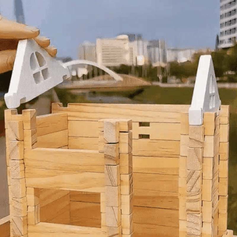 Vzdelávacie drevené stavebné bloky