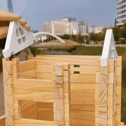 Vzdelávacie drevené stavebné bloky