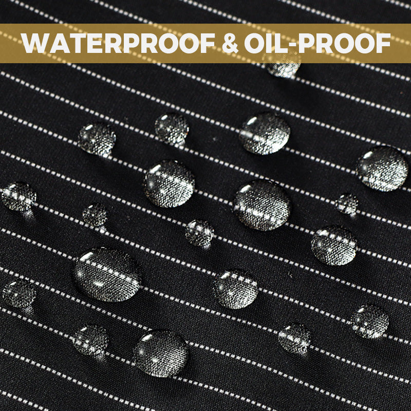 Nepremokavá zástera s krížovými popruhmi na chrbte a odnímateľným uterákom na ruky